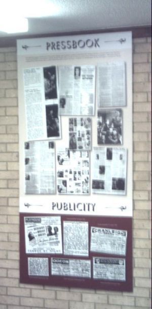 Info panel at film showing